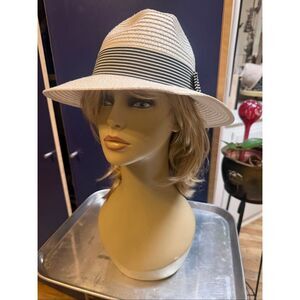 NWOT? Magid Hats Fedora Unisex Stylish Hat W/ Black & White Band